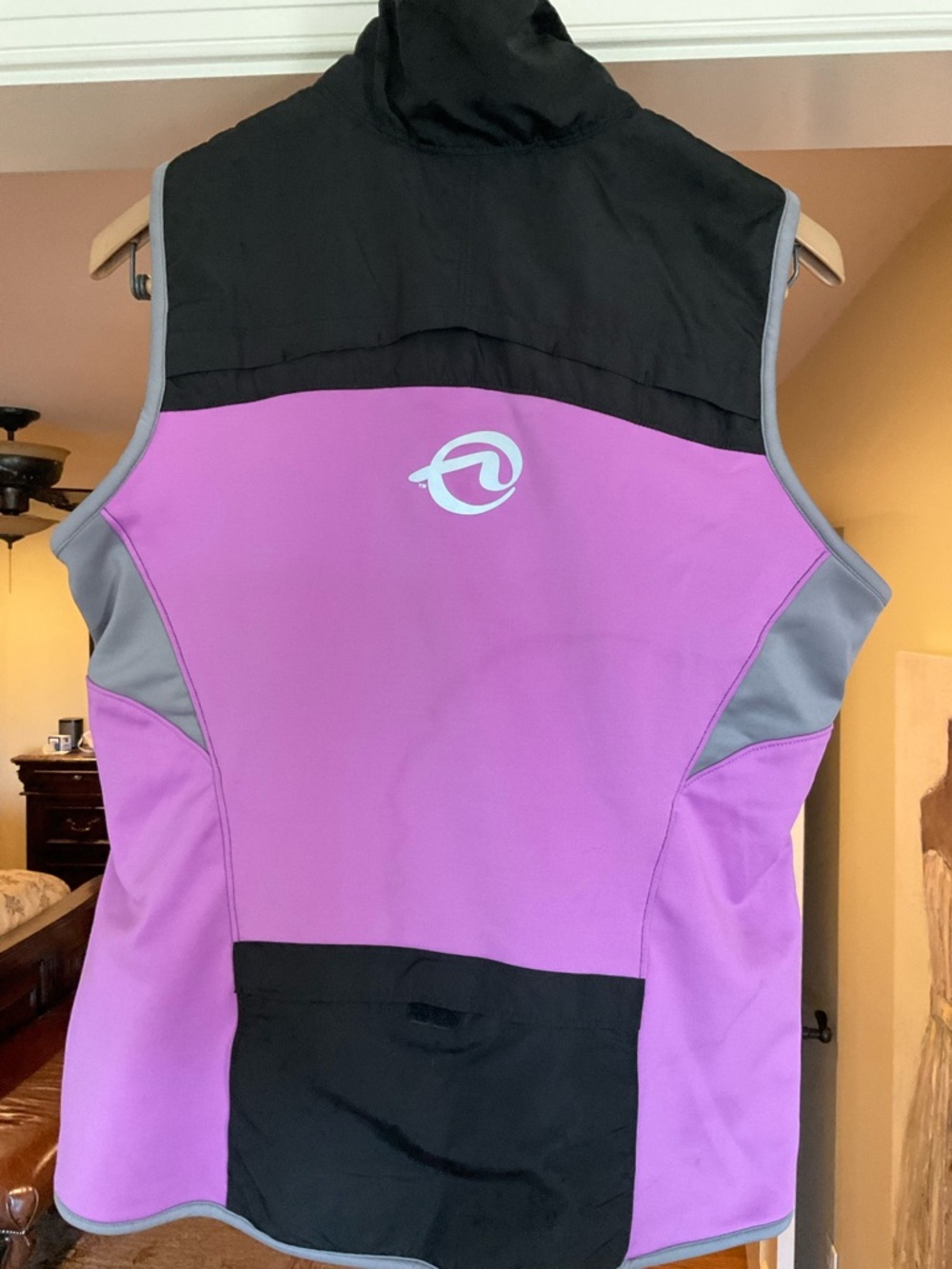 SportHill Women’s Vest Black Pink Gray Softshell Zip Running, Skiing L
